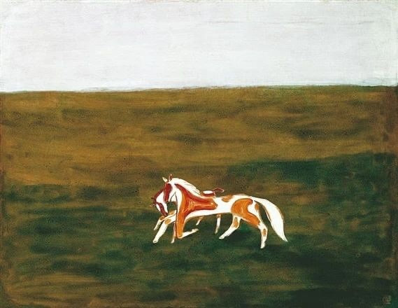 Galloping Pintos, Sanyu (or Chang Yu 常玉), 1940.