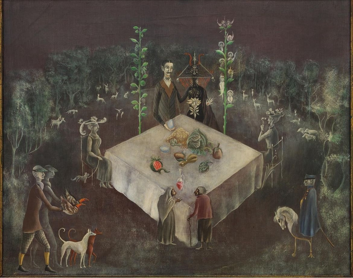 Leonora Carrington. Edwardian Hunt Breakfast, 1956.