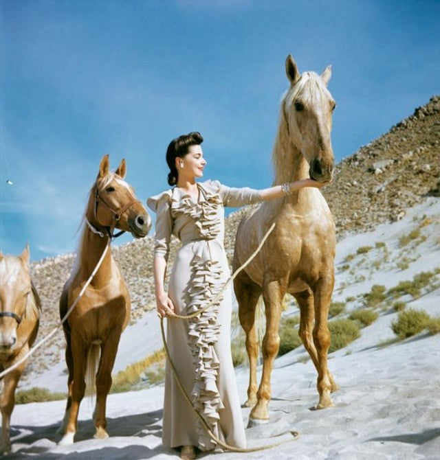 Palominos in the desert, Condé Nast Archive, 1941.