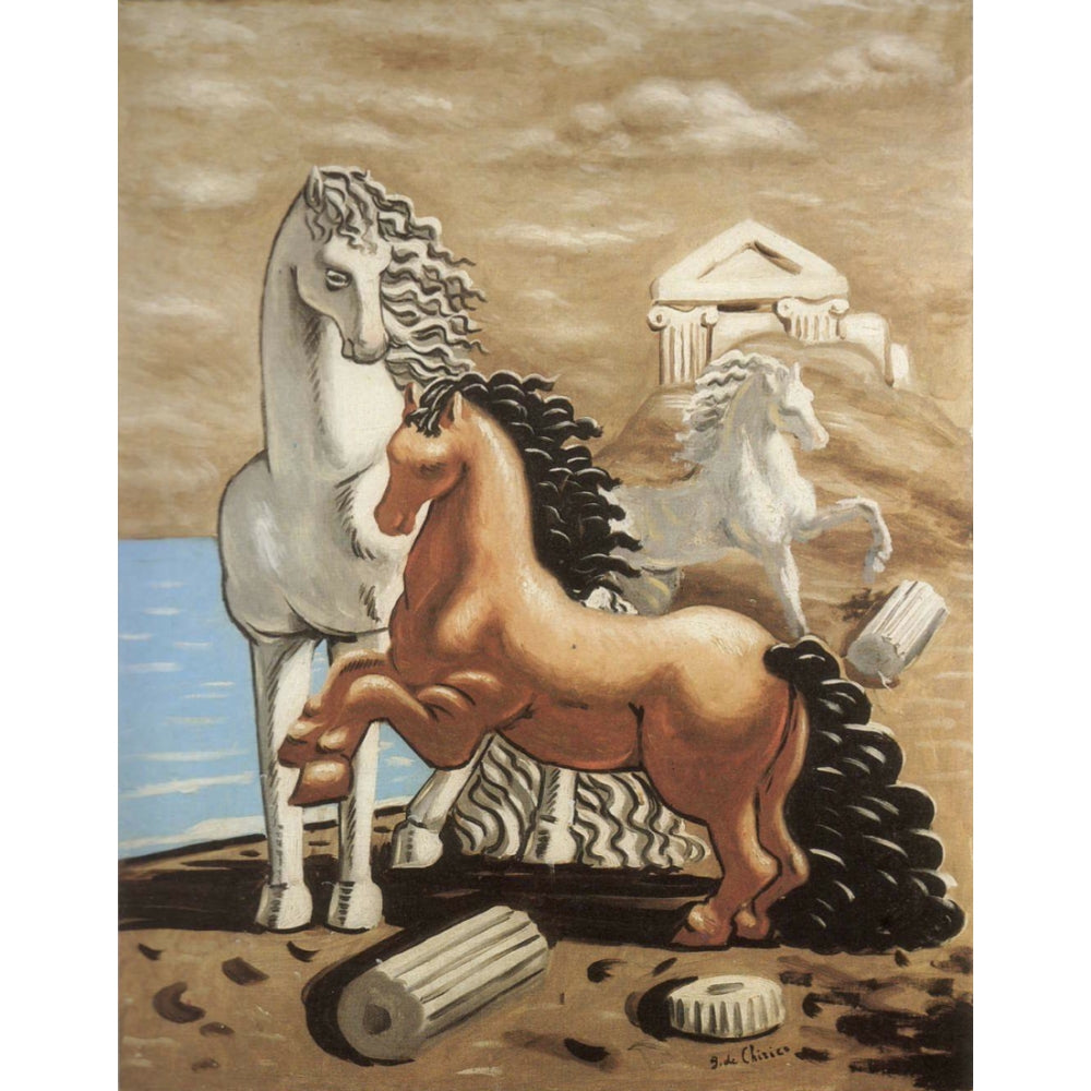 Horses on the Beach, Giorgio De Chirico, 1929.