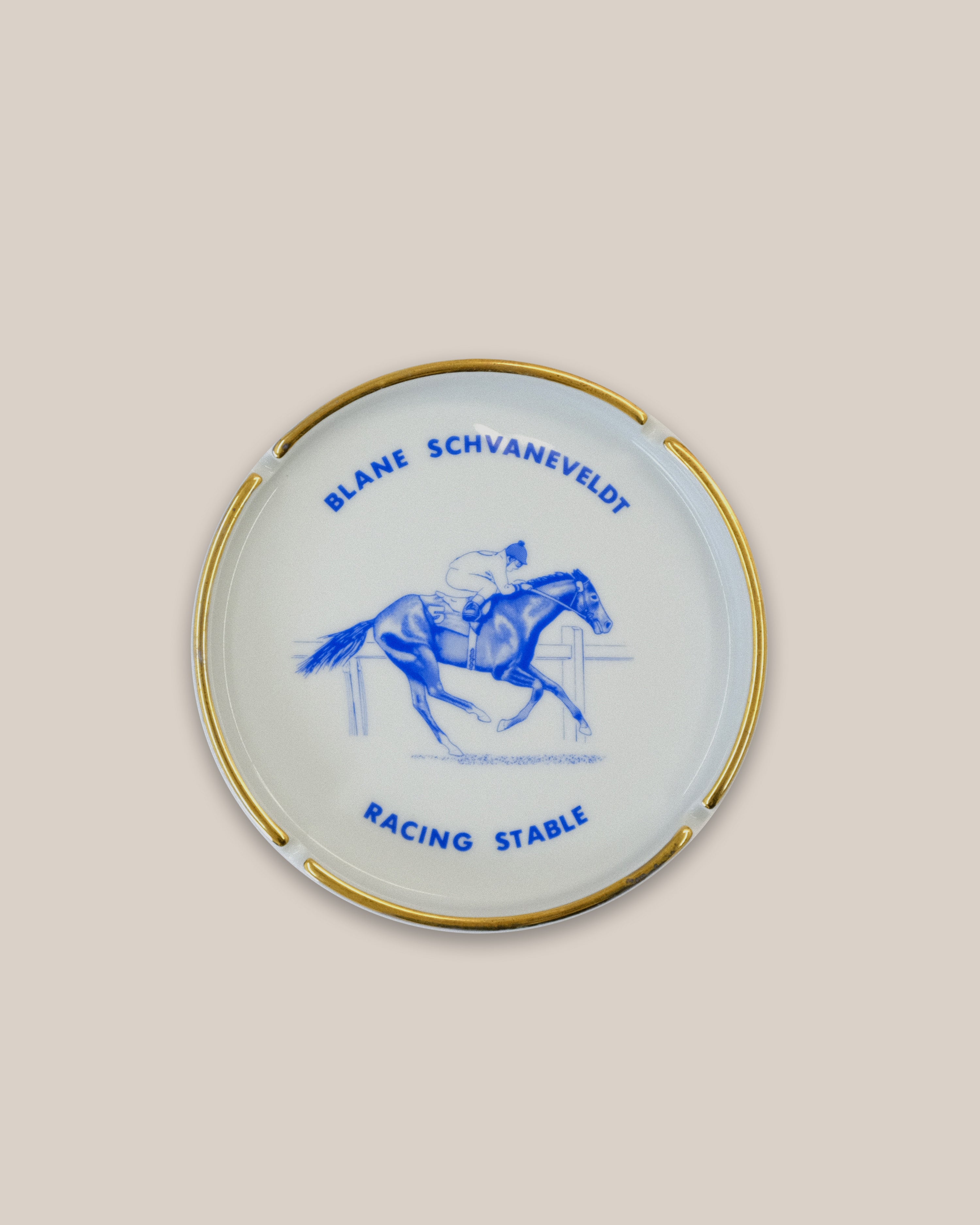 Blane Schvaneveldt Racing Stable Ashtray, 2000s