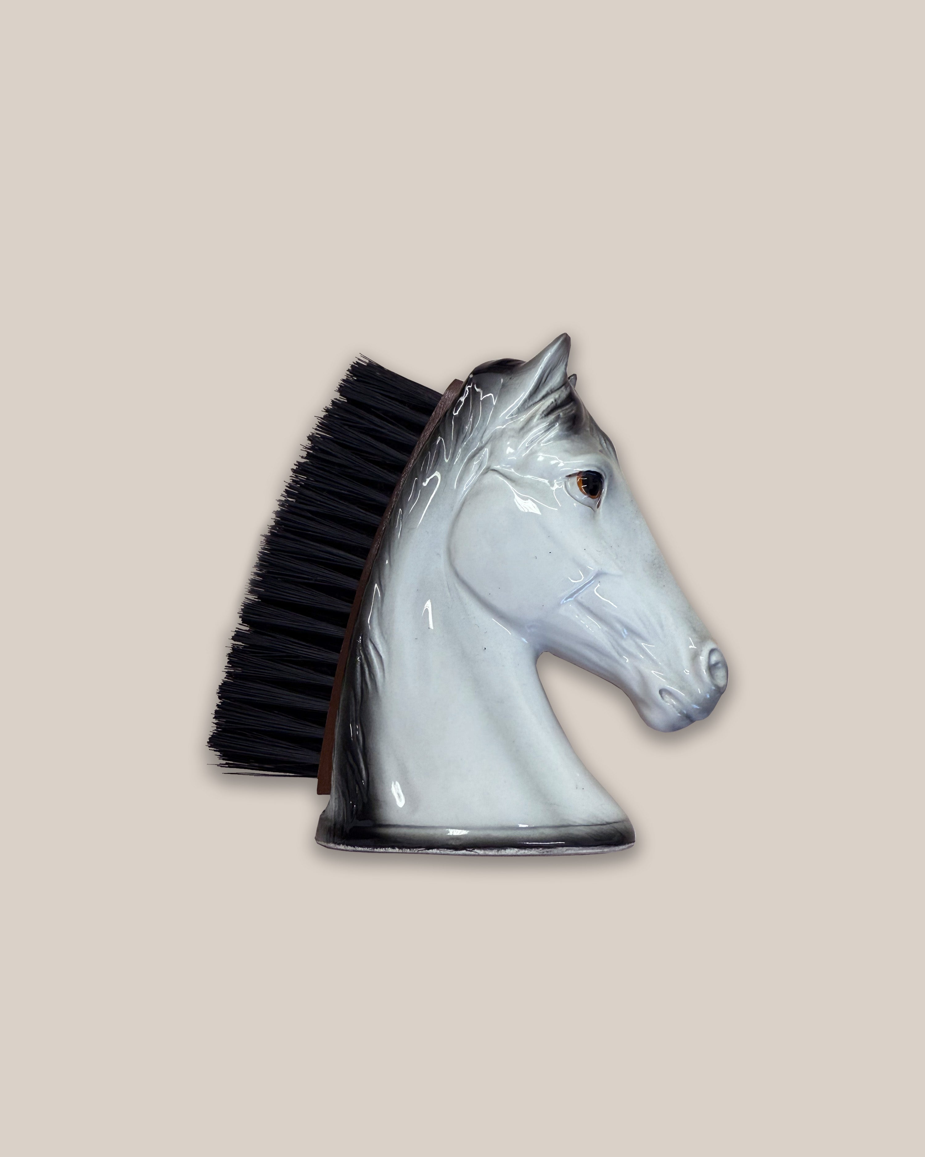 Grey Horse Head Garment Brush, 1960s (Japan)