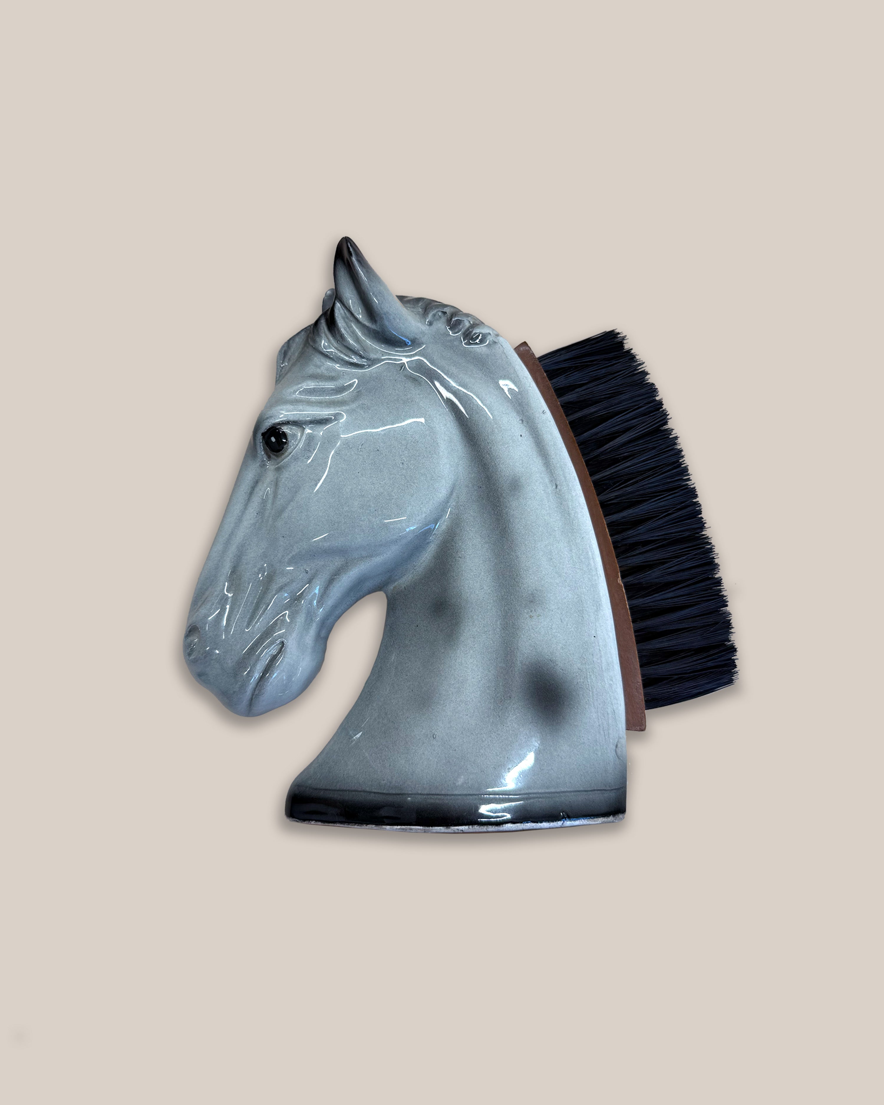 Large Grey Horse Head Garment Brush, 1965 (Japan)