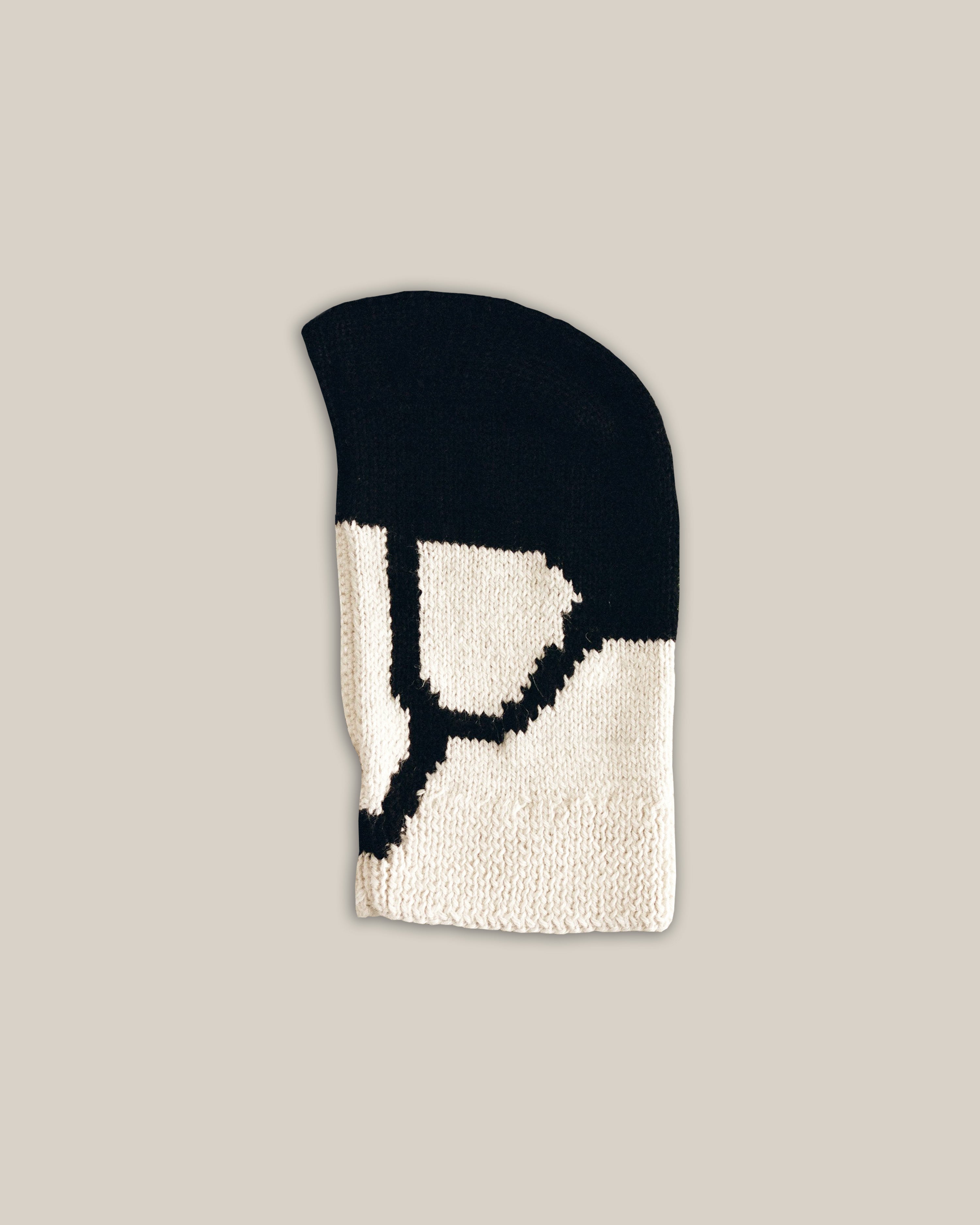 Trompe L'oeil Riding Hat Hand Knit Balaclava