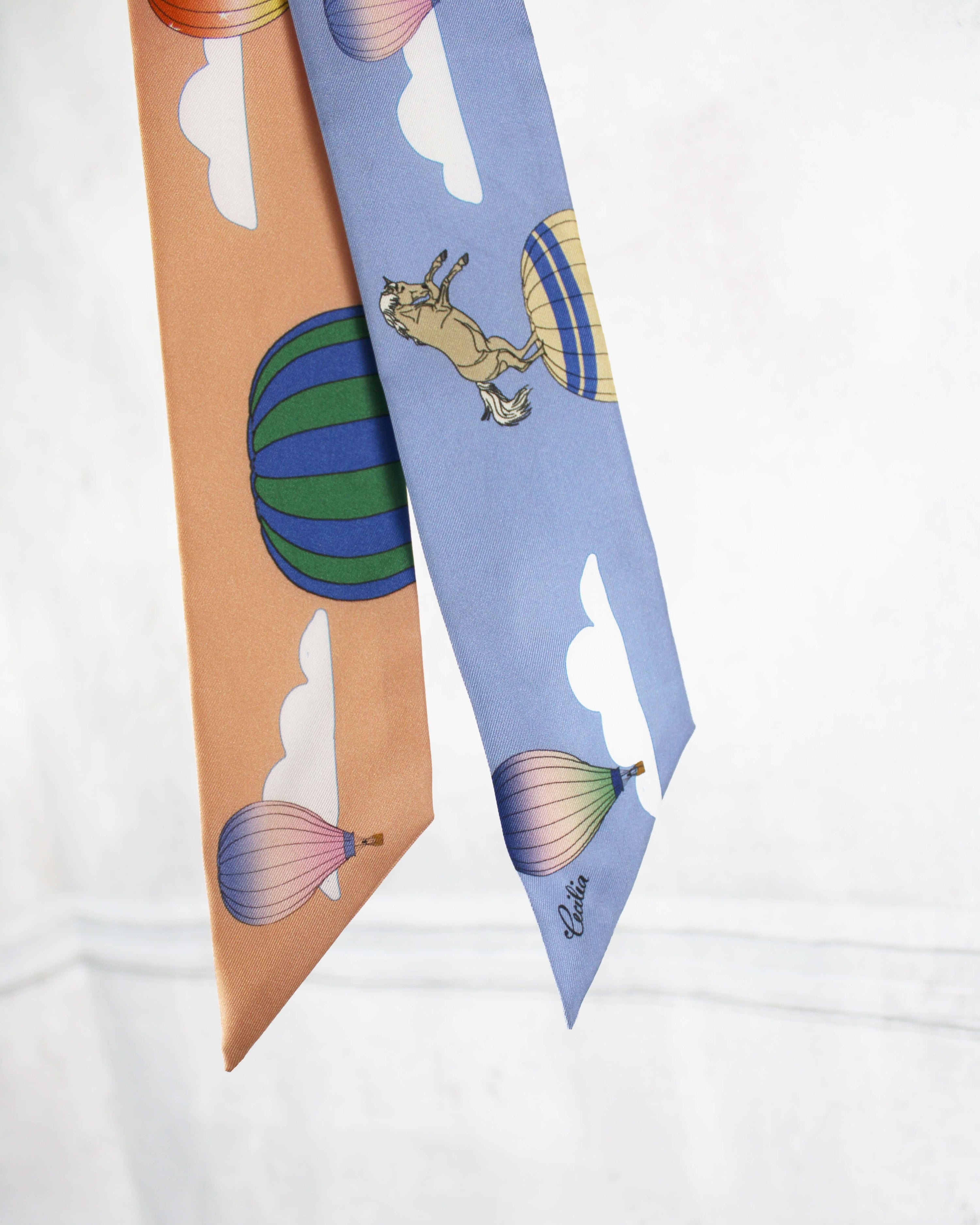 Silk Twill Ribbon - Magic Balloon Ride 90 close-up