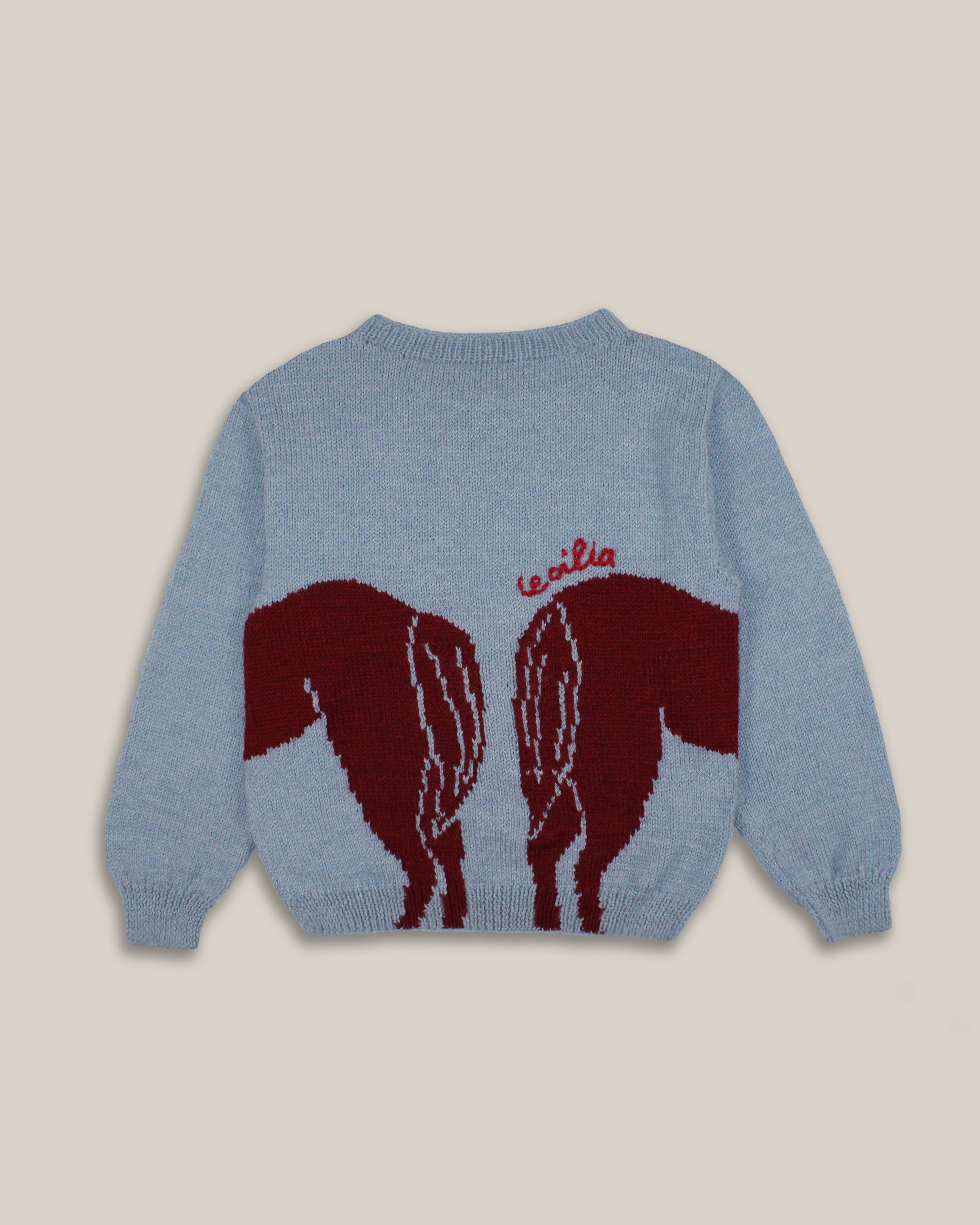 BFF Hand Knit Intarsia Sweater