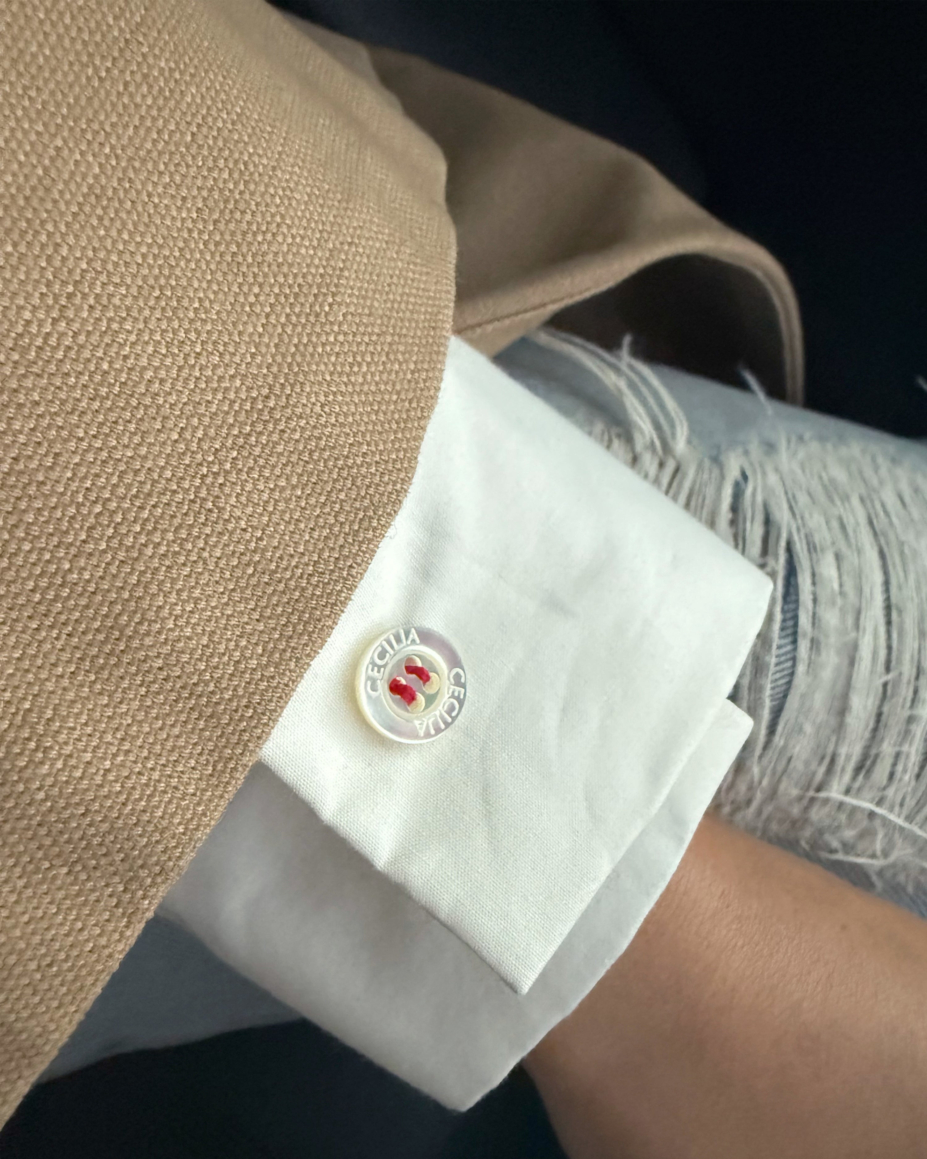 Poplin Cotton Shirt in Soft White