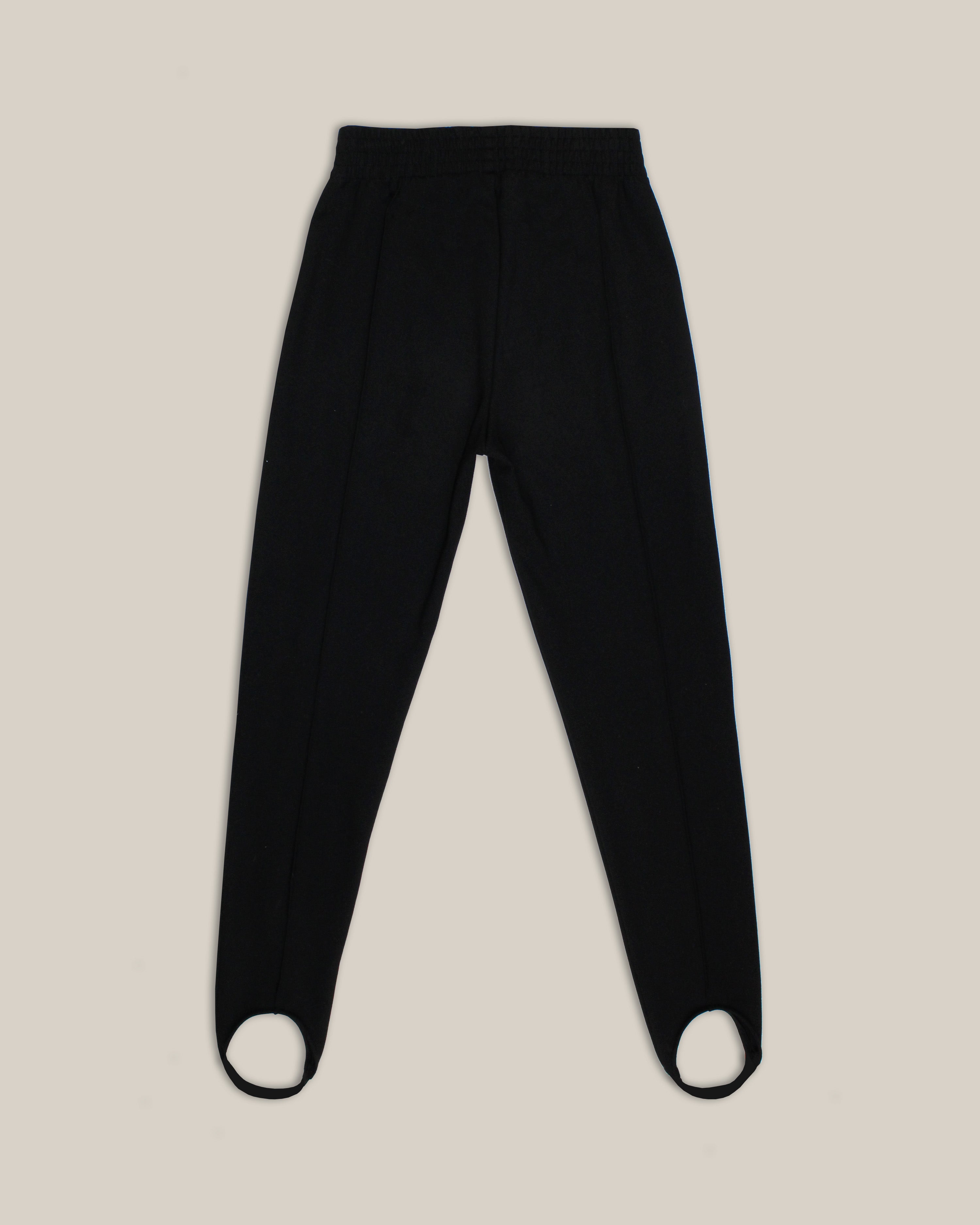 Black Ponte Stirrup Pants