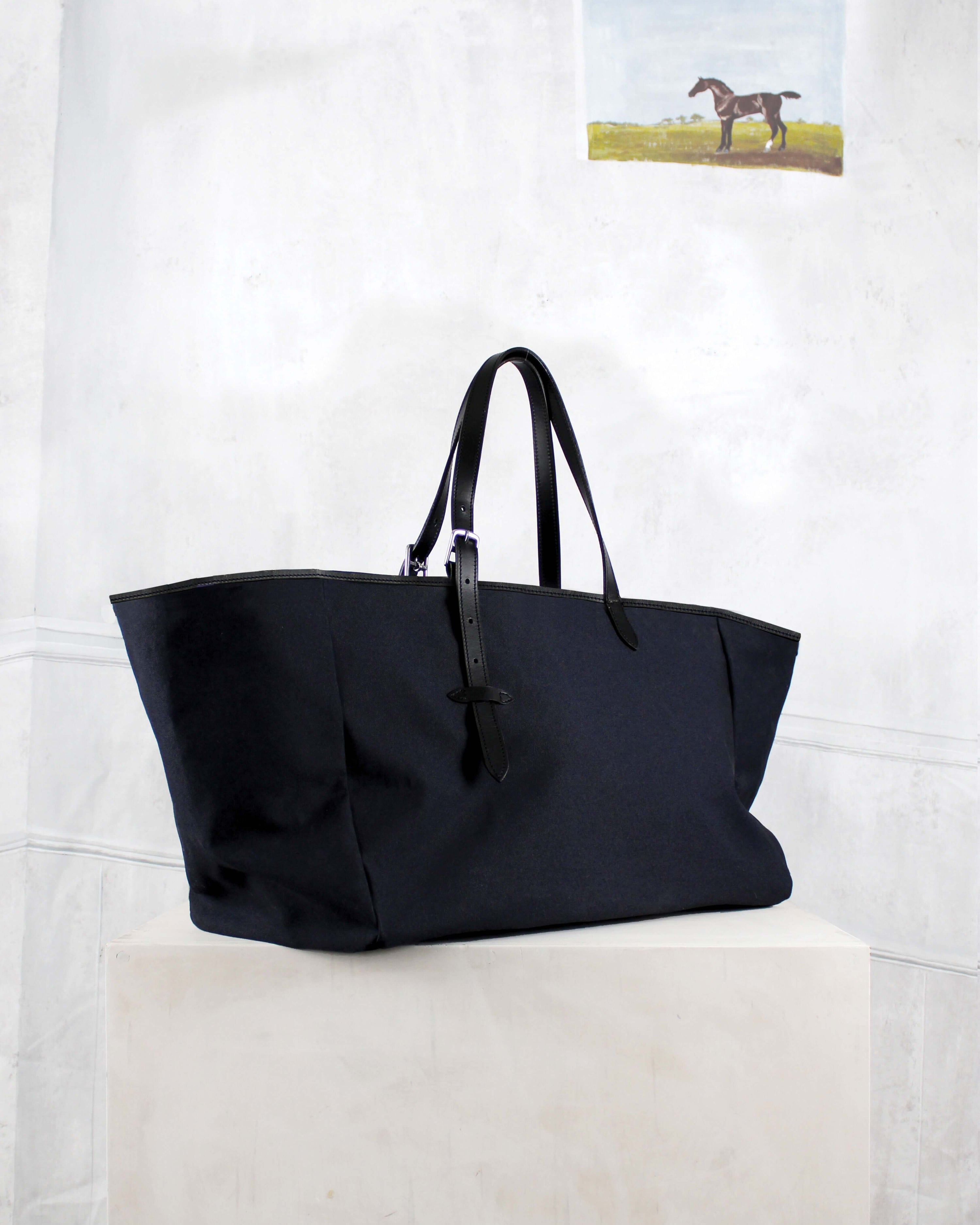 Leonora 18 Italian Canvas Carryall - Ink side