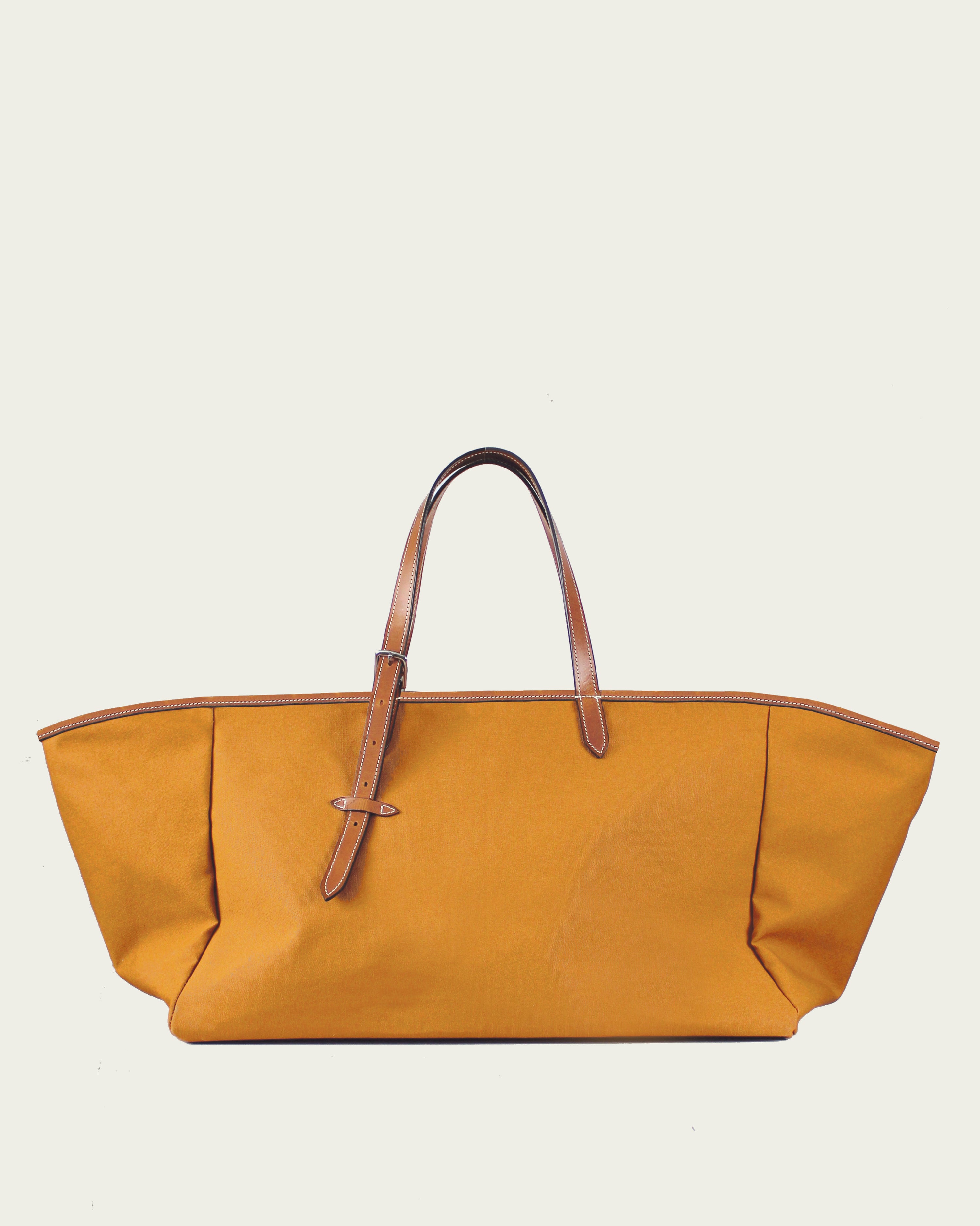 Leonora 18 Italian Canvas Carryall - Saddle